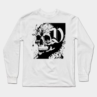 gothic skull design Long Sleeve T-Shirt